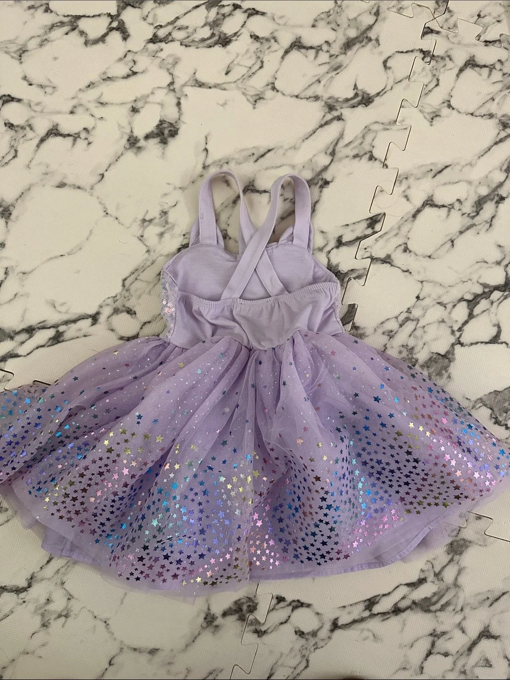 Zunie Lavender Unicorn Sequin Dress with Rainbow Iridescent Accents